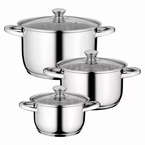 Набор посуды Gourmet, 6 предметов, цвет стальной, нержавеющая сталь, Berghoff, Бельгия, 1100245 - изобр. 7