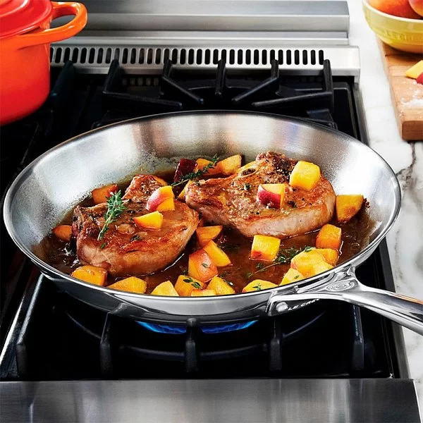 Сковорода 26 см, 3-х слойная нержавеющая сталь, цвет стальной, Le Creuset, Франция, 96600226000100 - изобр. 10