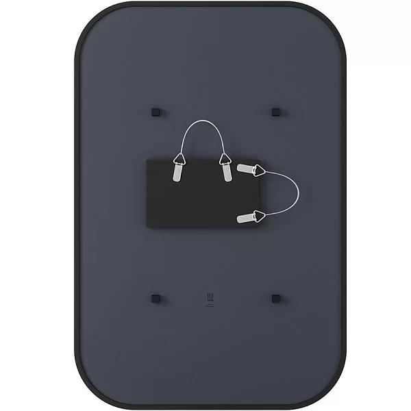 Зеркало прямоугольное Hub, 61x91 см, материал зеркальное полотно + резина, цвет черный, Umbra, Канада, 1014801-040 - изобр. 10