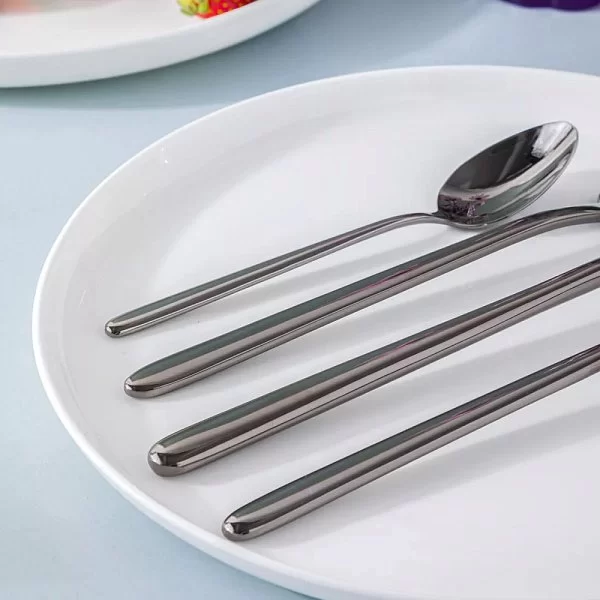 Набор столовых приборов на 6 персон Stiletto Total Black, 24 предмета, нержавеющая сталь, цвет черный, Broggi, Италия, 1134200D05 - изобр. 12