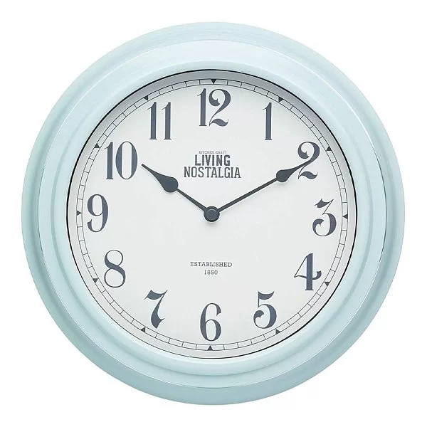 Часы настенные Living Nostalgia, 25x8 см, материал пластик + акрил, цвет голубой, Kitchen Craft, Великобритания, LNCLOCKBLU - изобр. 7
