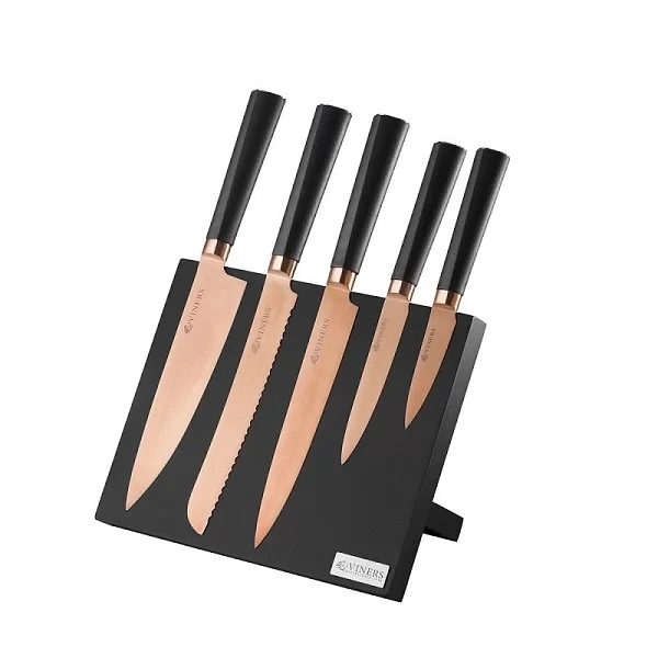 Набор из 5-ти кухонных ножей на подставке Titan Copper титан + нержавеющая сталь, Viners, Великобритания, v_0305.141 - изобр. 7
