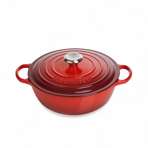 Казан La Marmite с крышкой 32 см, объем 7 л, материал чугун, цвет вишневый, Le Creuset, Франция, 21114320600430 - изобр. 7