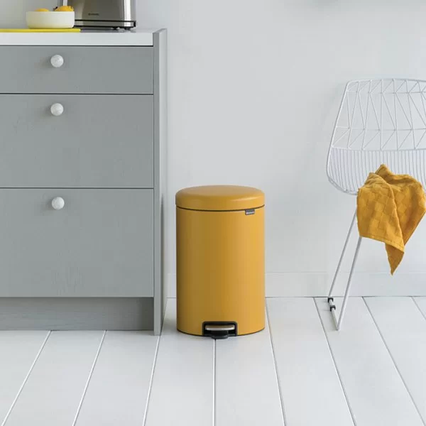 Мусорный бак с педалью NewIcon, 20л, минерально-горчичный, Brabantia, 115943 - изобр. 13
