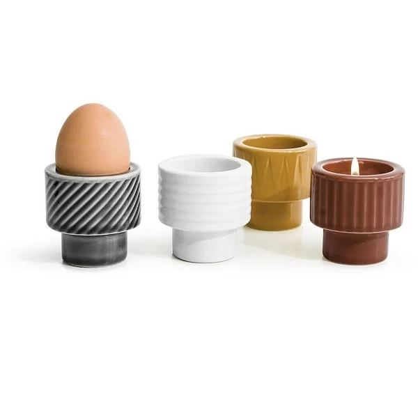 Подставка для яиц-подсвечник Coffee and More, высота 5,7 см, керамика, цвет белый, SagаForm, Швеция, 5018069 - изобр. 9