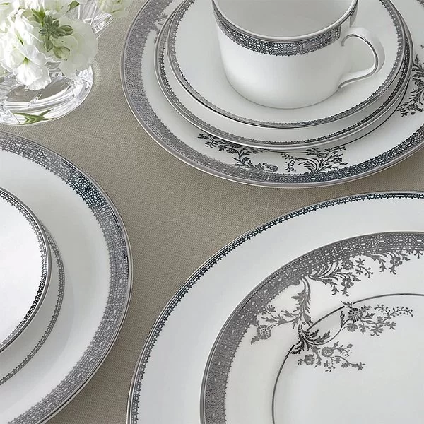 Блюдце кофейное Vera Wang Lace Platinum 12,5 см, материал фарфор, цвет белый, Wedgwood, Великобритания, 50127202008 - изобр. 10