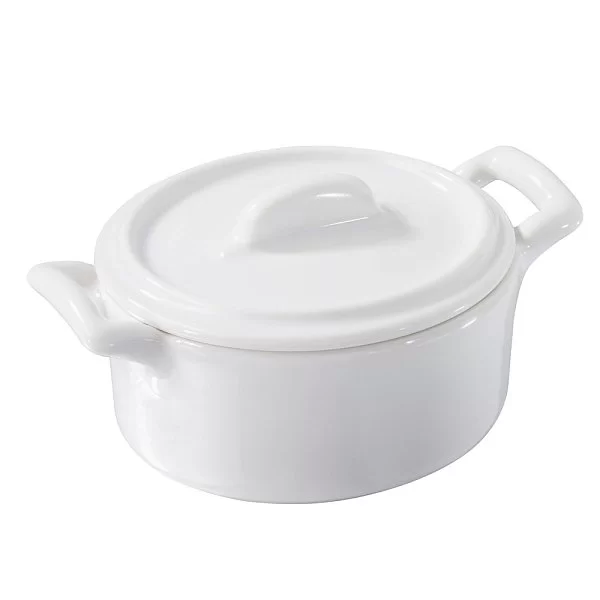Кокотница овальная с крышкой Belle Cuisine 11х10х6,5 см, объем 250 мл, материал фарфор, цвет белый, Revol, Франция, 614824 - изобр. 7