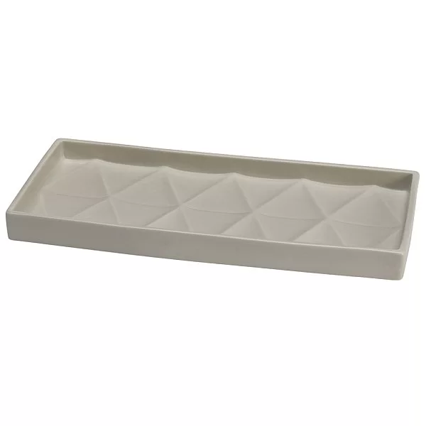 Подставка для предметов Triangles 27х13х2,5 см, материал керамика, Creative Bath, США, TRI26NAT - изобр. 7