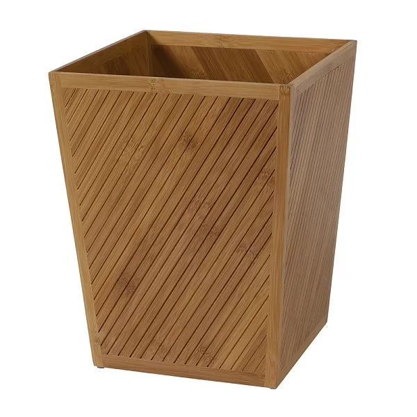 Корзина для мусора Spa Bamboo 20,5х20х25,5 см, материал керамика+дерево, Creative Bath, США, SBM54BR - изобр. 7