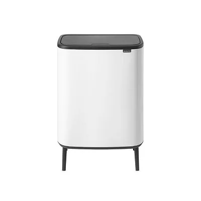 Мусорный бак 2-х секционный Touch Bin Bo объем 30 + 30 л, 54,5x31,2x65,6 см, нержавеющая сталь, цвет минерально-серый, Brabantia, Бельгия, 221460 - изобр. 52