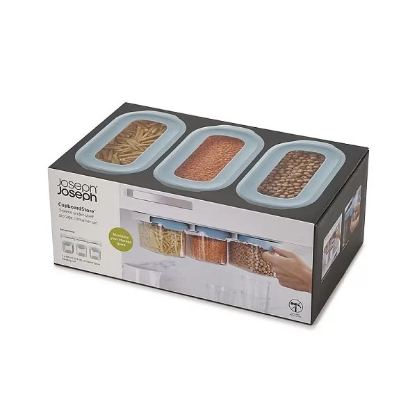 Набор из 3-х подвесных контейнеров CupboardStore 19,5х11х33 см, объем 900 мл, полистирол, цвет светлый опал, Joseph Joseph, Великобритания, 81111 - изобр. 14
