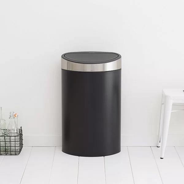 Мусорный бак Touch Bin New 40л, черный матовый, Brabantia, 114847 - изобр. 10