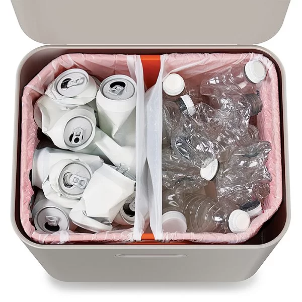 Контейнер для мусора с двумя баками Totem Max 60 л, 36,5х81х39,5 см, низкоуглеродистая сталь, цвет белый, Joseph Joseph, Великобритания, 30061 - изобр. 10