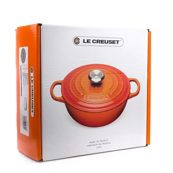 Кастрюля круглая с крышкой 20 см, объем 2,4 л, материал эмалированный чугун, цвет розовый, Le Creuset, Франция, 21177204014430 - изобр. 12