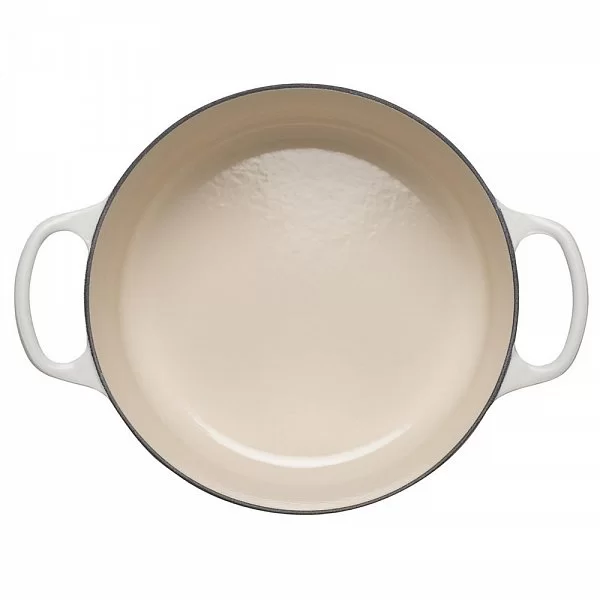 Кастрюля с крышкой 24 см, объем 4,2 л, материал чугун, цвет белый, Le Creuset, Франция, 21001244314461 - изобр. 9