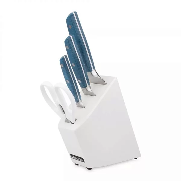 Набор ножей Brooklyn, 3 шт.+ ножницы, в белой деревянной подставке, нержавеющая сталь Nitrum, Arcos, Испания, 194000 - изобр. 8