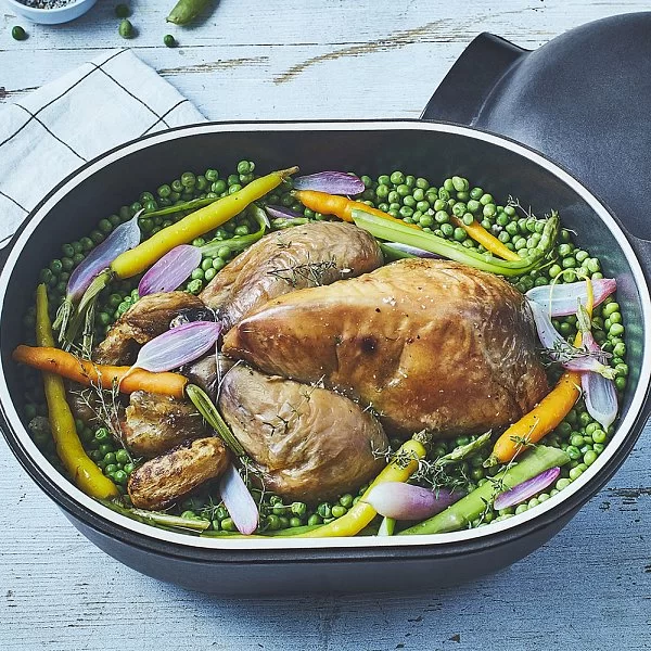 Кастрюля керамическая овальная Delight 4,5 л индукционная длина 36 см, цвет графит, Emile Henry, Франция, 776645 - изобр. 12