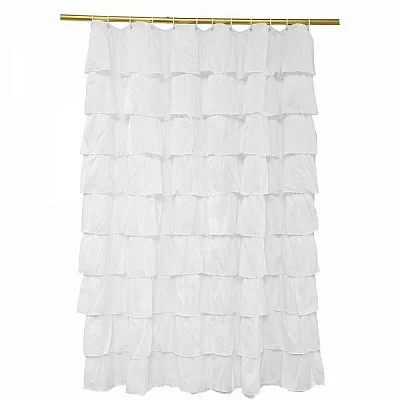 Шторка для ванной Waffle Weave White 183x213 см, цвет белый, материал полиэстер, Carnation Home Fashions, США, FCOT1/XL/21 - изобр. 21