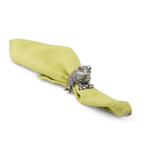 Кольцо для салфеток "Лягушка", высота 6 см, олово, Vagabond House, США, VAG-G115TD - изобр. 9