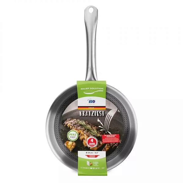Сковорода антипригарная индукционная Relief 24 см, нержавеющая сталь, ELO, Германия, 35824 - изобр. 11