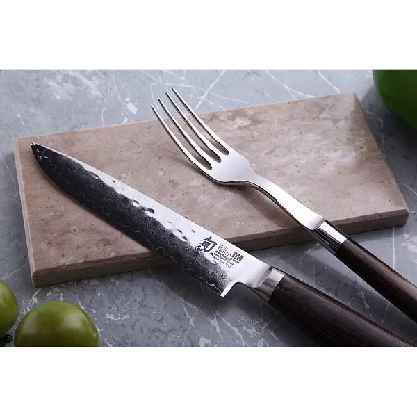 Набор для стейка Steak Knife Set длина лезвия 13,3 см, сталь VG-MAX в обкладках из дамаска, Kai, Япония, TDM-0907 - изобр. 8