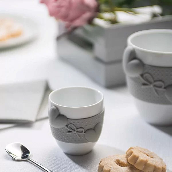 Кружка фарфоровая Love объем 360 мл, цвет серый, Guzzini, Италия, 11510033 - изобр. 8