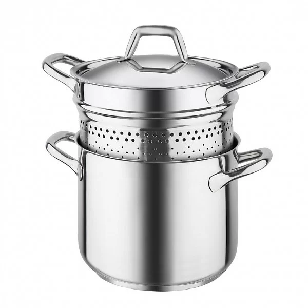Кастрюля с крышкой Chef Line для приготовления пасты со вставкой 6 л, нержавеющая сталь, Barazzoni, Италия, 163049022 - изобр. 7