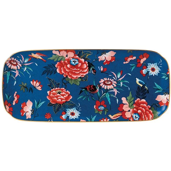 Блюдо прямоугольное Paeonia Blush 34x15 см, материал фарфор, цвет синий, Wedgwood, Великобритания, 40032132 - изобр. 7