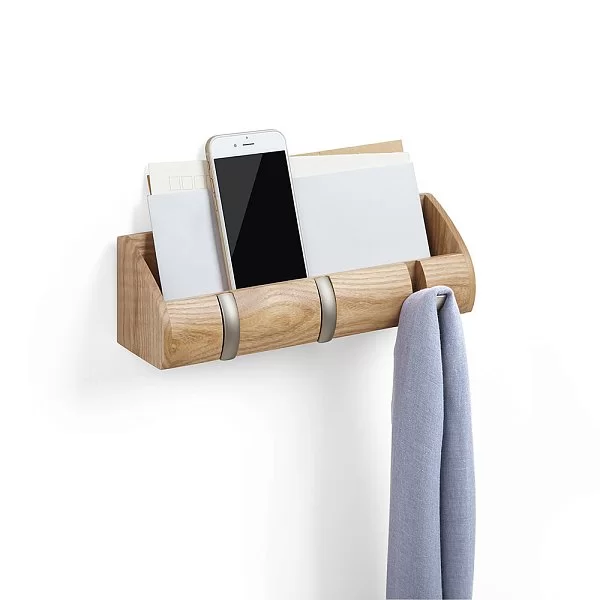 Полка-органайзер Cubby mini 27х8х7 см, материал металл + дерево, Umbra, Канада, 1004250-390 - изобр. 8