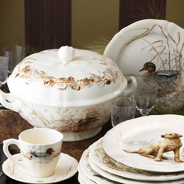 Блюдо для торта круглое &quot;Охота&quot; 34 см, материал фаянс, Gien, Франция, 1631BPGA26 - изобр. 10