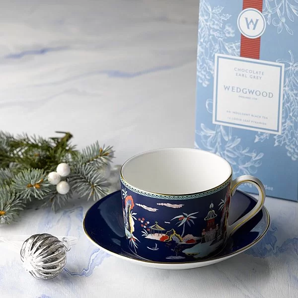 Чайная пара Wonderlust 150 мл, материал фарфор, цвет голубой, Wedgwood, Великобритания, 40031709 - изобр. 8