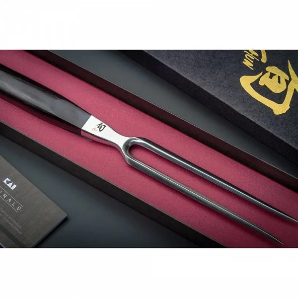 Вилка для мяса Shun Classic длина лезвия 16,5 см, нержавеющая сталь, Kai, Япония, DM-0709 - изобр. 14