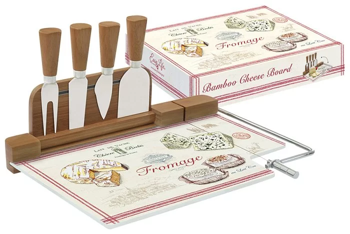Набор для сыра: доска + 4 ножа и струна для нарезки Fromage, Easy Life, EL-0810_FRMA - изобр. 7