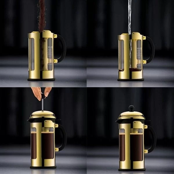 Кофейник с прессом Chambord 0.35 л, цвет медный, материал стекло, Bodum, Швейцария, 11170-18 - изобр. 10