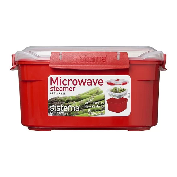 Контейнер пищевой MICROWAVE 21х21х10,5 см, материал пластик, цвет красный, Sistema, Новая Зеландия, SI1102 - изобр. 7