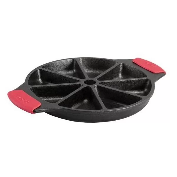 Форма для выпекания с силиконовыми прихватами, 8 отделений, диаметр 23 см, чугун, Lodge, США, BW8WPA1 - изобр. 7
