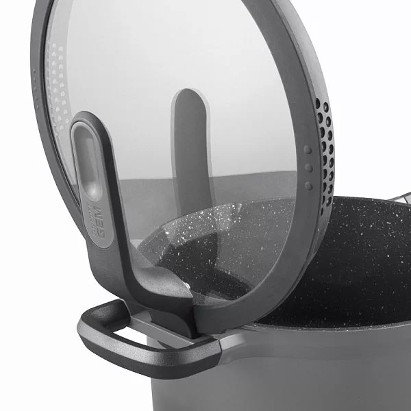 Кастрюля с крышкой Gem Grey, диаметр 28 см, объем 7,3 л, цвет серый, материал алюминий, Berghoff, Бельгия, 2307419 - изобр. 9