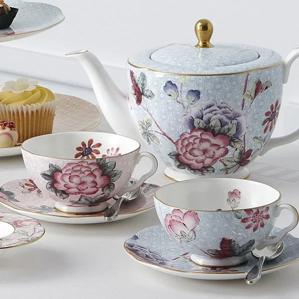 Чайник с крышкой Cuckoo 21x12x13 см, 1000 мл, материал фарфор, цвет голубой, Wedgwood, Великобритания, 40001643 - изобр. 8