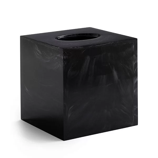 Бокс для салфеток Ducale Black 13,5х13,5х13,5 см, полистоун, Kassatex, США, ADE-TH-BW - изобр. 7
