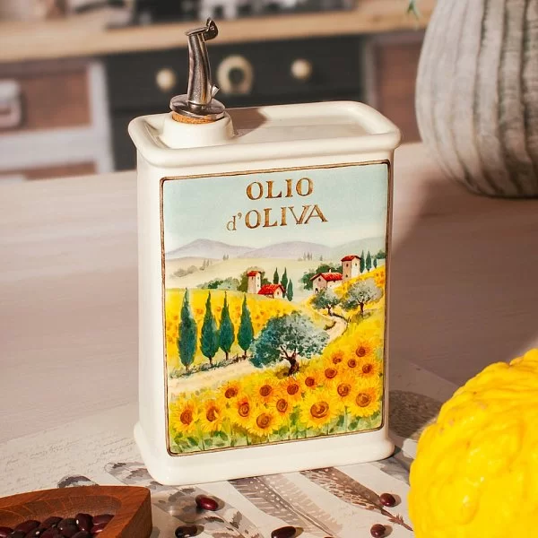 Бутылка для масла SUNFLOWE 500 мл, керамика, Nuova Cer, Италия, 9505-OFR - изобр. 10