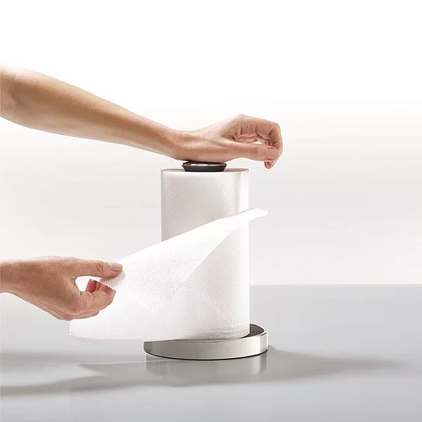 Держатель для бумажных полотенец Push&Tear 28х16х16см, хромированный пластик, Joseph Joseph, Великобритания, 85140 - изобр. 8