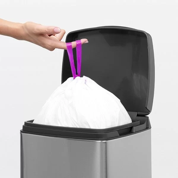 Мусорный бак эргономичный Pedal Bin, 10л, стальной матовый, Brabantia, 461804 - изобр. 12