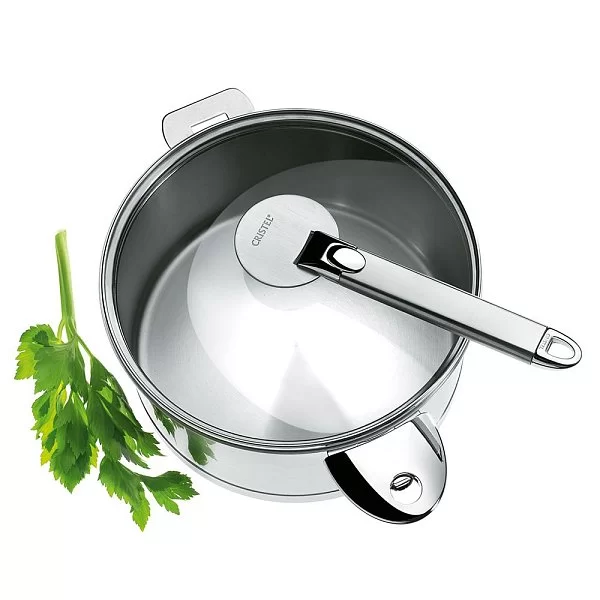 Кастрюля Strate 5,1 л, диаметр 24 см, матовая нержавеющая сталь 18/10, Cristel, Франция, C24QL - изобр. 11