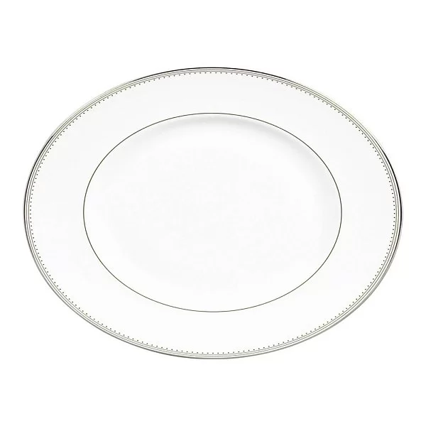 Овальное блюдо Vera Wang Grosgrain 39 см материал фарфор, цвет серебро + белый, Wedgwood, Великобритания, 50116403002 - изобр. 7