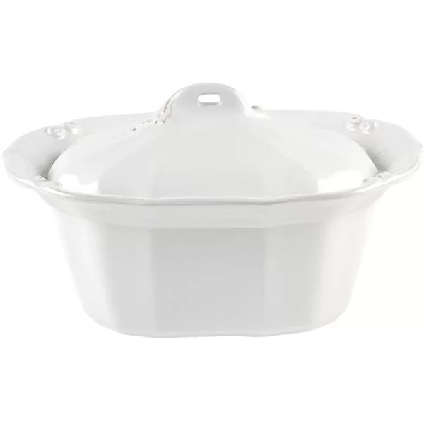 Кассероль овальная Barroco 20 см, объем 1,5 л, материал керамика, цвет белый, Costa Nova, Португалия, VP145-WHI(RH201-00201Z) - изобр. 7