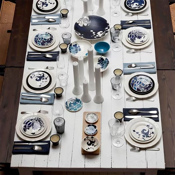 Тарелка глубокая "Индиго" 22 см, материал фаянс, Gien, Франция, 1820B4AY02 - изобр. 8