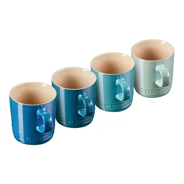 Набор из 4-х кружек 350 мл, материал керамика, цвет синие оттенки, Le Creuset, Франция, 69113358139031 - изобр. 7