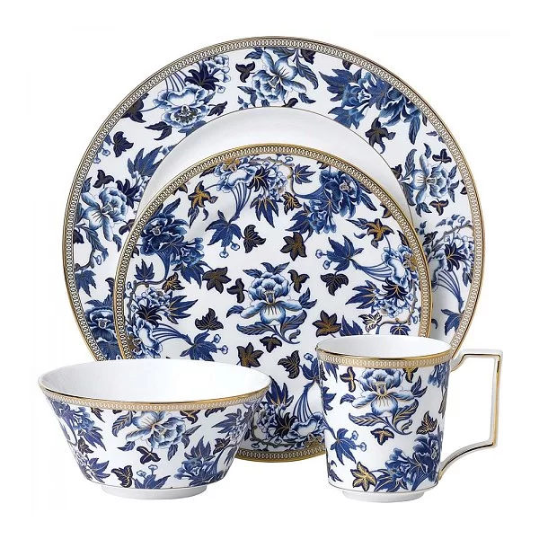 Тарелка сервировочная Hibiscus 27 см материал фарфор, цвет синий, Wedgwood, Великобритания, 40003894 - изобр. 9