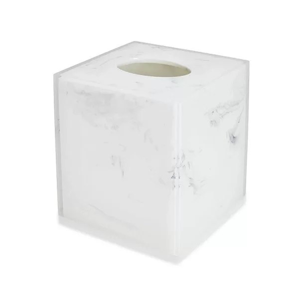 Бокс для салфеток Ducale White 13,5х13,5х13,5 см, полистоун, Kassatex, США, ADE-TH-WB - изобр. 7