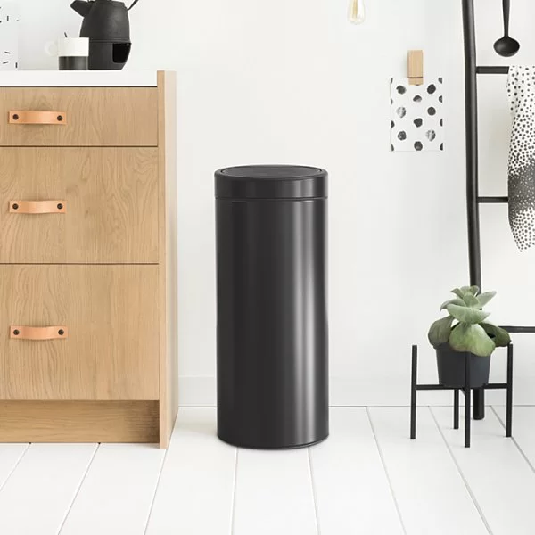 Мусорный бак Touch Bin New 30л, черный матовый, Brabantia, 115301 - изобр. 10